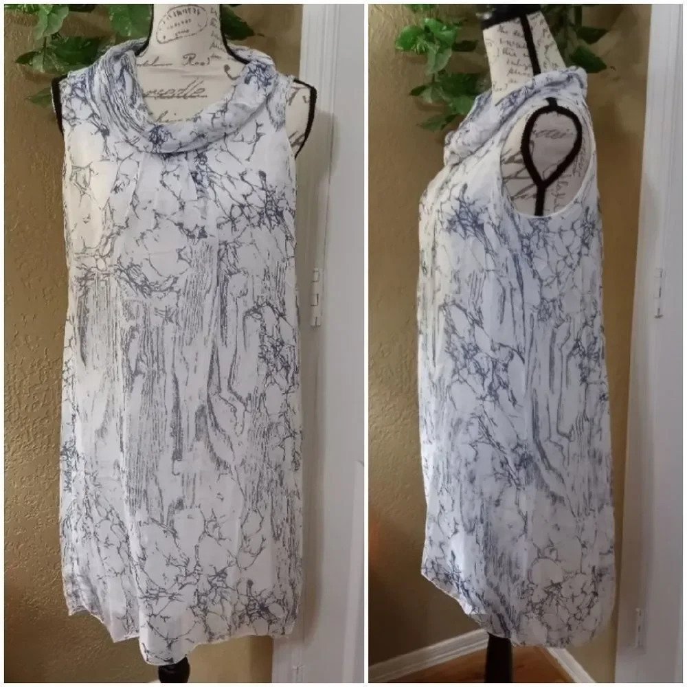 Vanessa Zani Italian Silk Blend Sleeveless dress S